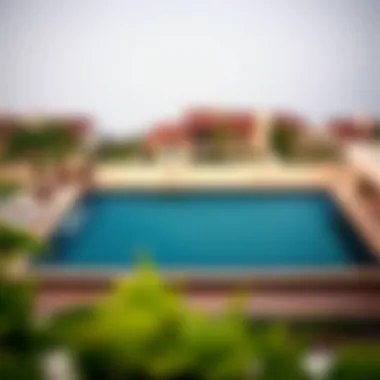 Aerial View of Residential Infinity Pool Aerial view of a residential property with infinity pool