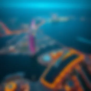 An aerial view of Ain Dubai and Dubai Marina