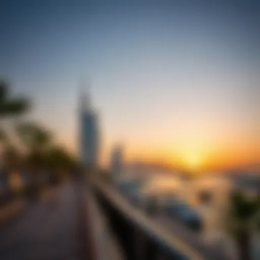 A breathtaking view of Ain Dubai against the sunset