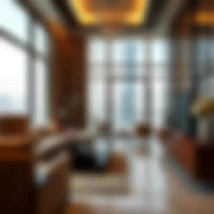 Luxurious interior design of a residential unit in Al Dana Tower