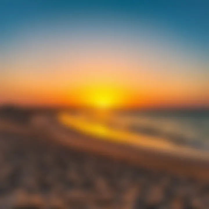 Sunset panorama over Al Khan Beach