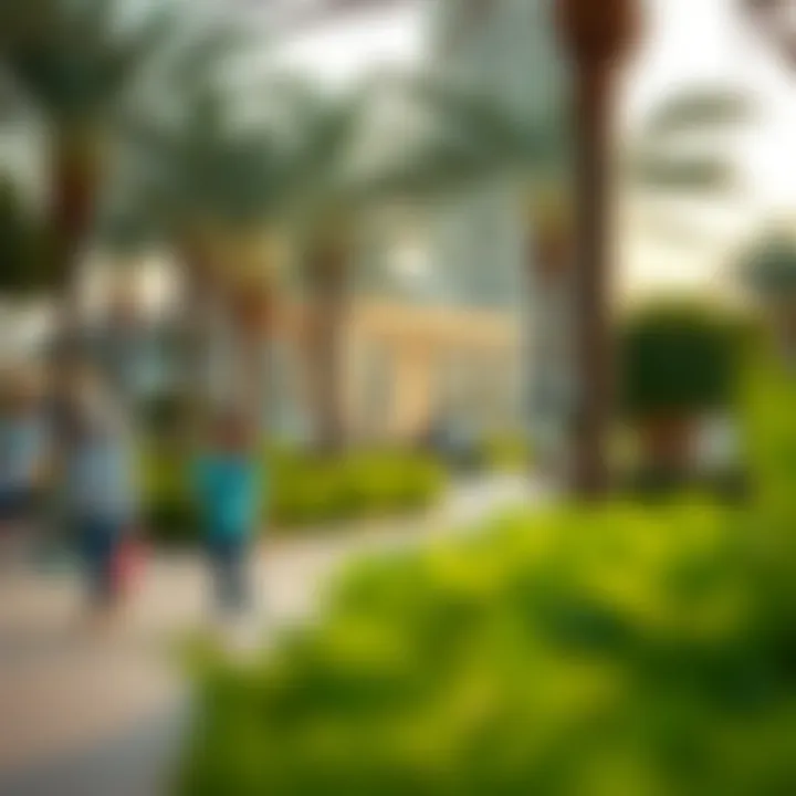 Bustling community park in Al Rashidiya