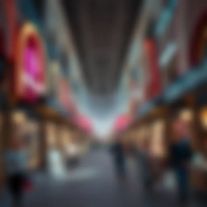 Vibrant shopping district in Al Rashidiya