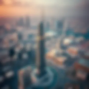 Aerial View of Al Saadah Tower Aerial view capturing the grandeur of Al Saadah Tower within Dubai's skyline