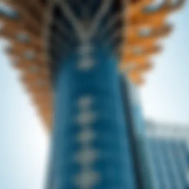 Architectural Design of Al Saadah Tower Architectural close-up showcasing the unique design elements of Al Saadah Tower