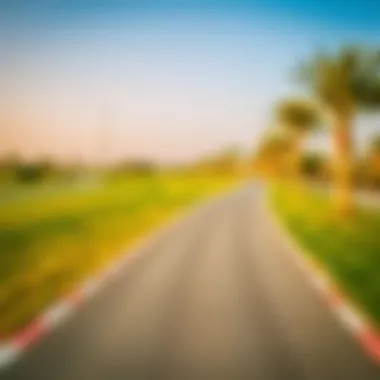 A panoramic shot of the jogging track in Al Twar Park