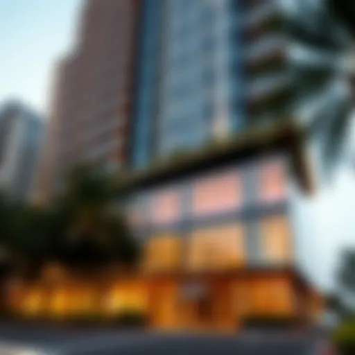 Luxurious facade of Ascott Park Place Dubai showcasing modern architecture