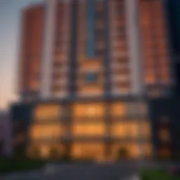 Stunning exterior view of Azayez Building showcasing architectural prowess