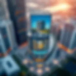 Aerial view of Bay Square Building 3 showcasing its modern design.