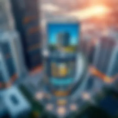 Aerial view of Bay Square Building 3 showcasing its modern design.