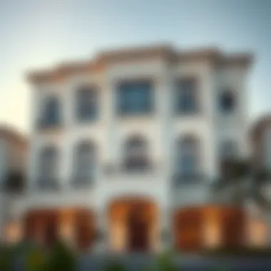 Elegant Facade of a Prominent Dubai Property Elegant facade of a prominent Dubai property