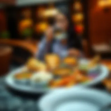 Savoring a traditional Indian vegetarian platter