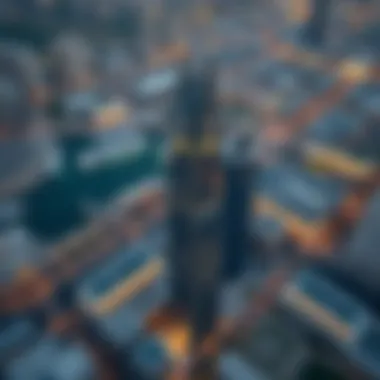 Aerial View of Binghatti Mercedes Tower Aerial view highlighting the strategic location of the tower in Dubai