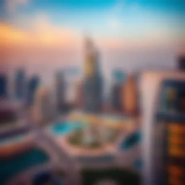 Prime Location: Aerial Perspective of Binghatti Venus Aerial view highlighting the prime location of Binghatti Venus in Dubai's skyline