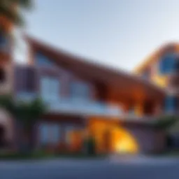 Stunning architectural detail of Binghatti Venus showcasing its innovative design