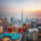 Aerial view of Dubai skyline highlighting luxury properties
