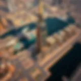 Stunning aerial view of Burj Crown showcasing its majestic architecture