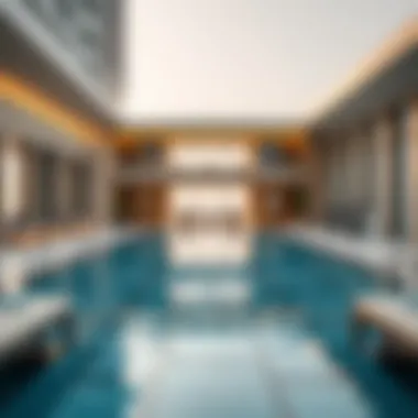 Amenities at Burj Crown Amenities including pool and fitness center that elevate lifestyle