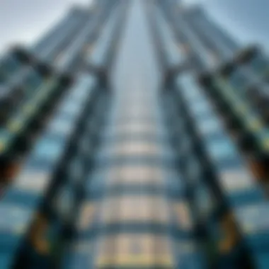 Intricate Facade of Burj Khalifa Architectural details of Burj Khalifa's exterior