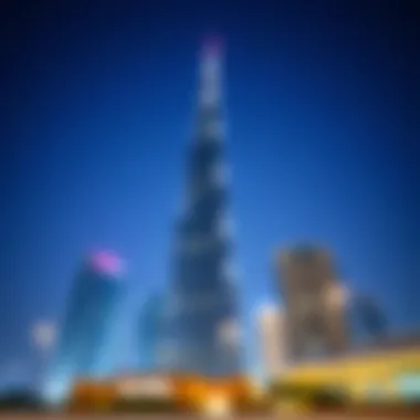 Dubai's Landmark: Burj Khalifa The iconic Burj Khalifa standing tall in Dubai