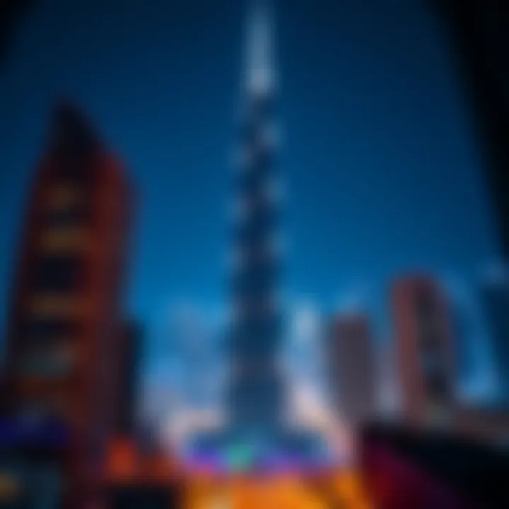 Night View of Burj Khalifa Impressive night view of Burj Khalifa