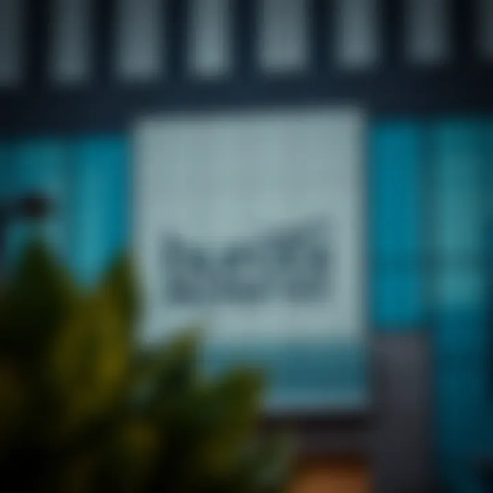 Burooj Properties logo on a building facade
