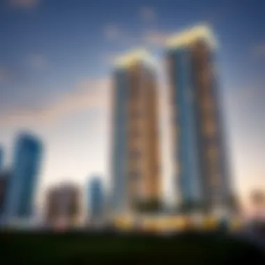 Modern architectural designs of Business Bay towers