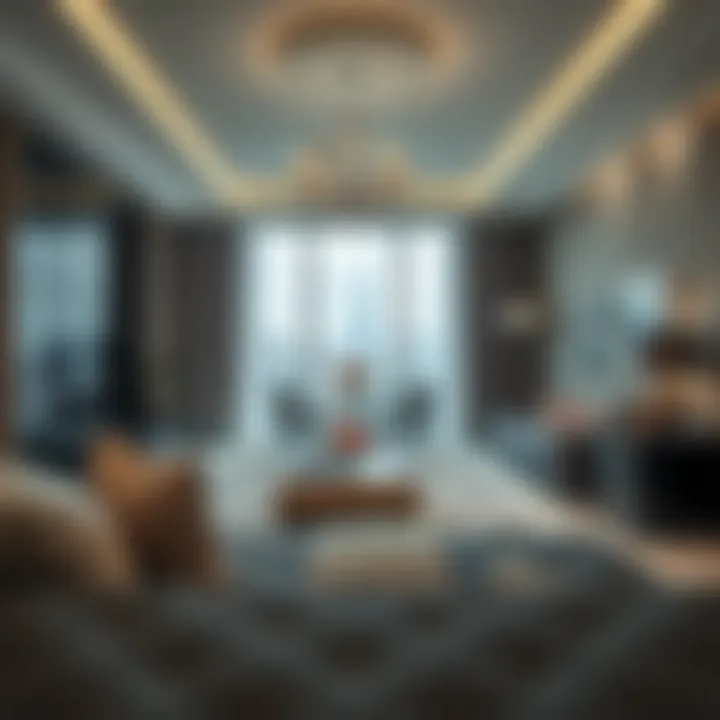 Luxury Apartment Interior in Business Bay An elegant interior of a luxury apartment within Business Bay Towers