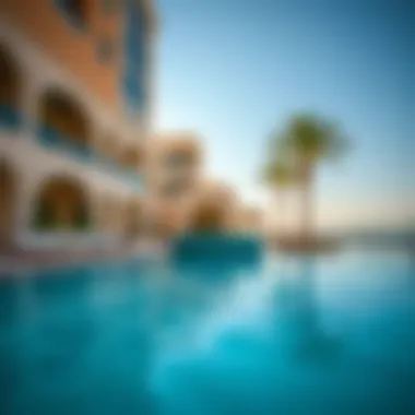 Luxurious pool area at Caesars Umm Suqeim highlighting its premium amenities