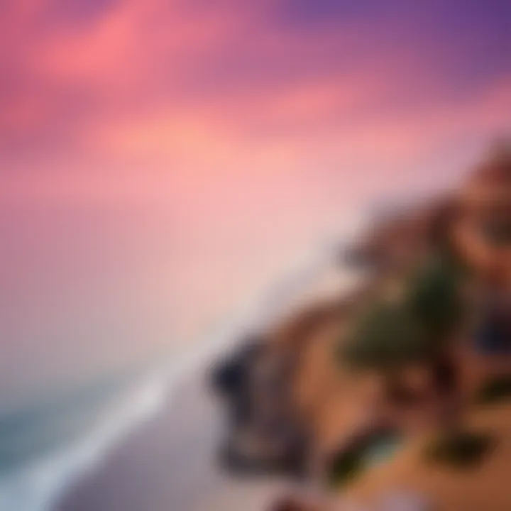 A panoramic view of Cedar Creek Beach showcasing its pristine coastline
