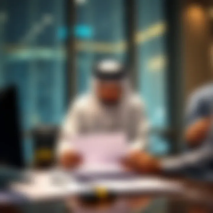 Expatriate analyzing property documents in Dubai