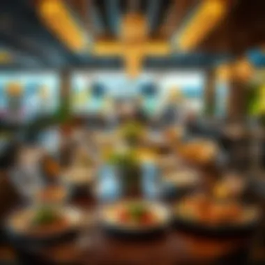 Elegant dining setup showcasing a diverse array of dishes