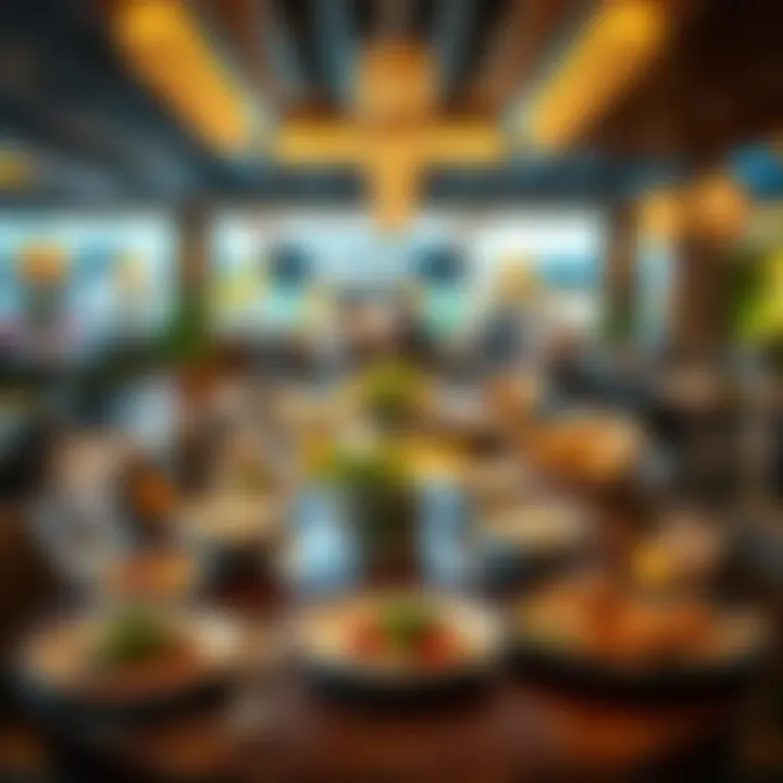 Elegant dining setup showcasing a diverse array of dishes