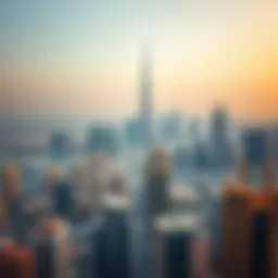 Aerial view of Dubai skyline showcasing iconic architecture