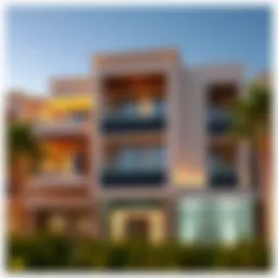 Stunning facade of Amani Residence showcasing modern architectural design