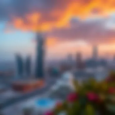 Cultural Landmarks of Abu Dhabi Panoramic view of Abu Dhabi's cultural landmarks and skyscrapers