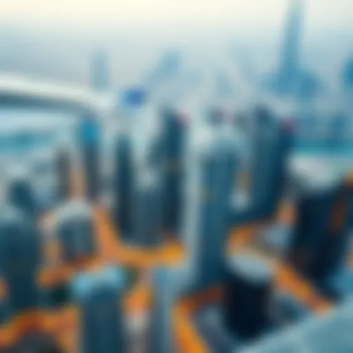 Aerial view of Dubai skyline showcasing modern architecture