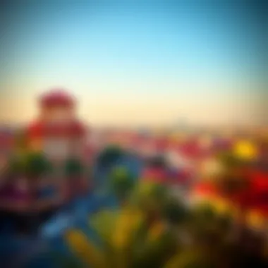 Scenic view of a popular neighborhood in Dubai