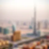 Panoramic view of Dubai skyline showcasing real estate developments