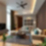 Contemporary studio flat interior in Deira