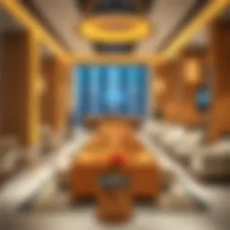 Luxury airport lounge in Dubai