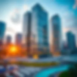 Stunning architectural view of Crystal Business Center