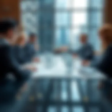 Business Strategy Discussions at Crystal Business Center Business professionals discussing strategies at Crystal Business Center