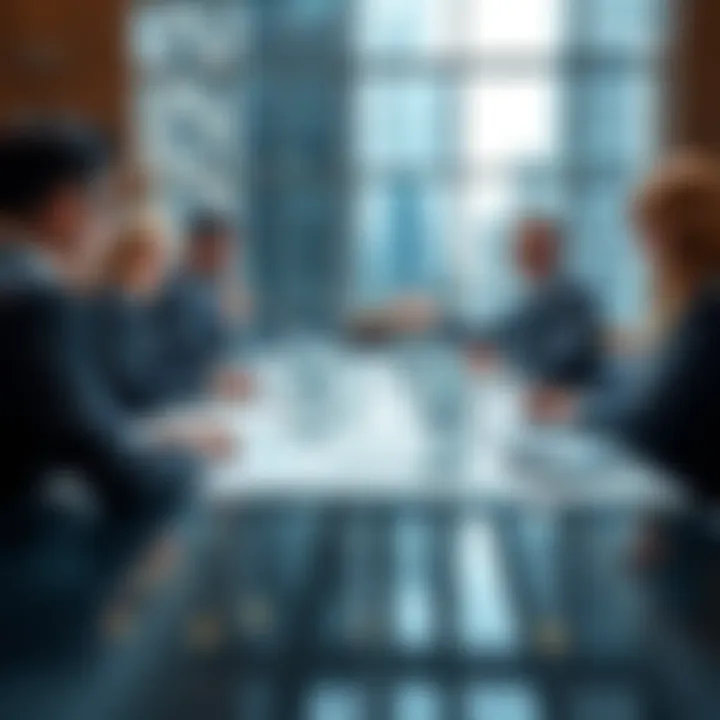 Business Strategy Discussions at Crystal Business Center Business professionals discussing strategies at Crystal Business Center