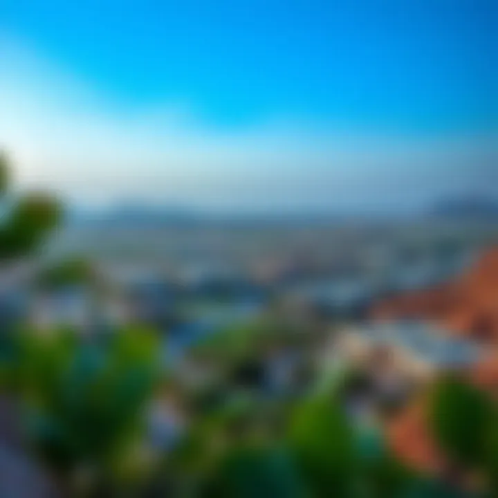 Scenic landscape surrounding Damac Hills