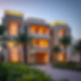 Exterior view of Damac Residence showcasing its elegant design