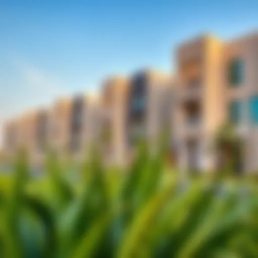 A stunning view of a modern residential development by Danube Homes in Dubai
