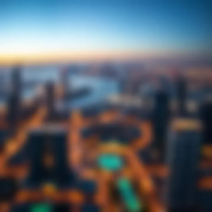 Stunning Views of Dubai Skyline Stunning views of Dubai skyline