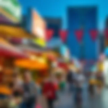 Economic Vibrance: Market Trends in Dubai Centro Vibrant market scene reflecting economic activity in Dubai Centro