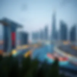 Futuristic skyline of Dubai with innovative architecture